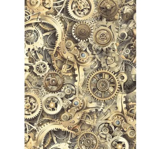 Motiv-Strohseide Backgrounds "Gardens of Time", 8er-Set