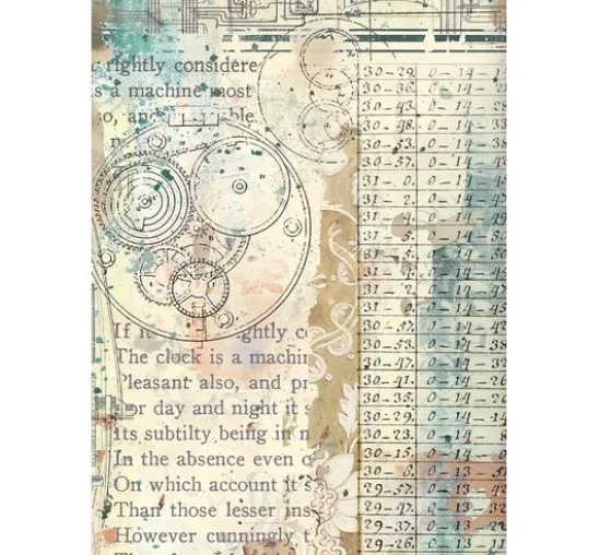 Motiv-Strohseide Backgrounds "Gardens of Time", 8er-Set