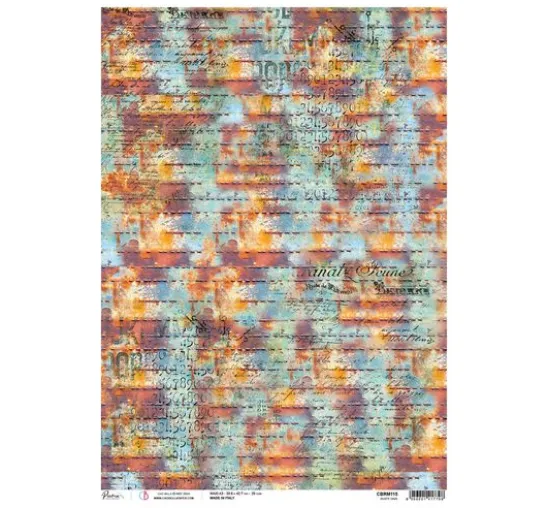 Motiv-Strohseide "Coral Reef - Rusty"