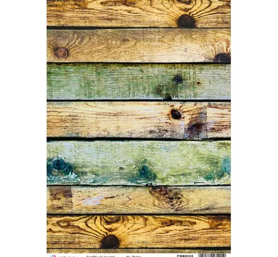 Motiv-Strohseide Modern Times "Industrial Wood", ca. 30 x 21,5 cm
