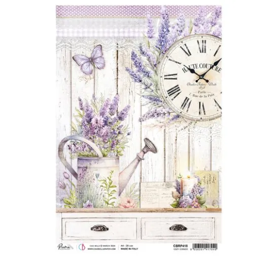 Motiv-Strohseide "Morning in Provence - Cozy Corner"