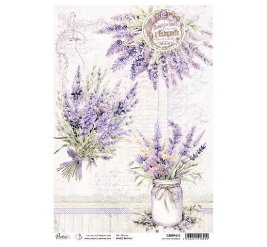 Motiv-Strohseide "Morning Provence - Cottage Romance"