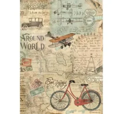 Motiv-Strohseiden Sortiment "Around the World", 6er-Set