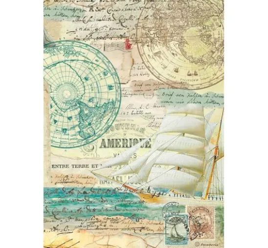 Motiv-Strohseiden Sortiment "Around the World", 6er-Set
