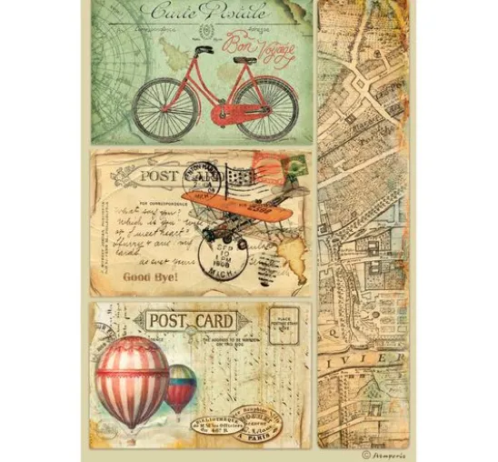 Motiv-Strohseiden Sortiment "Around the World", 6er-Set