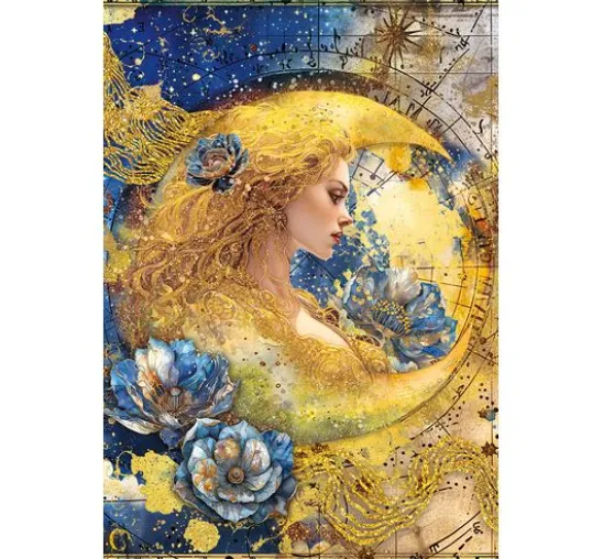 Motiv-Strohseiden-Sortiment "Celestial", 4er-Set