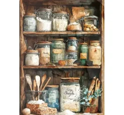 Motiv-Strohseiden Sortiment "Cookbook", 8er-Set