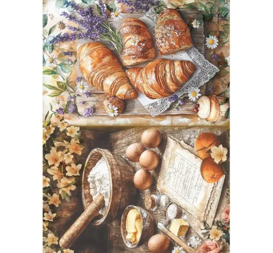 Motiv-Strohseiden Sortiment "Cookbook", 8er-Set