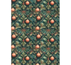 Motiv-Strohseiden Sortiment "Cosy Christmas", 8er-Set