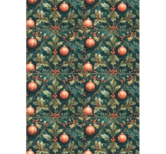 Motiv-Strohseiden Sortiment "Cosy Christmas", 8er-Set