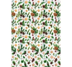 Motiv-Strohseiden Sortiment "Cosy Christmas", 8er-Set