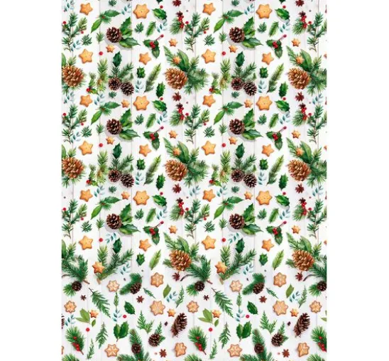 Motiv-Strohseiden Sortiment "Cosy Christmas", 8er-Set