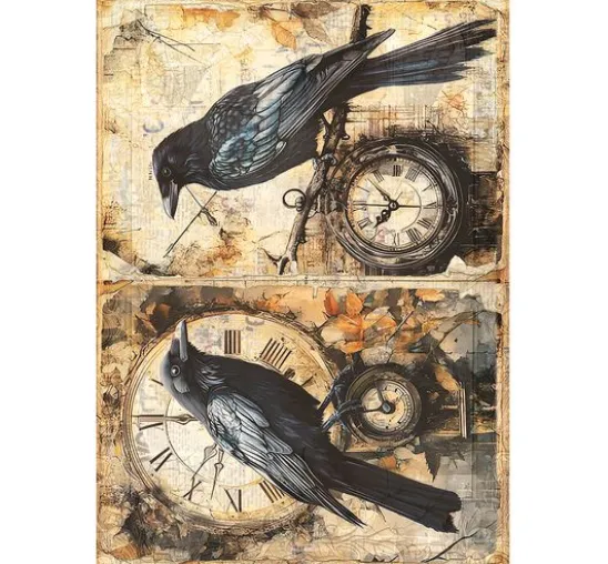 Motiv-Strohseiden Sortiment "Dark Akademia", 8er-Set
