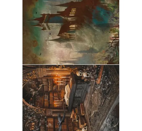 Motiv-Strohseiden Sortiment "Dark Akademia", 8er-Set