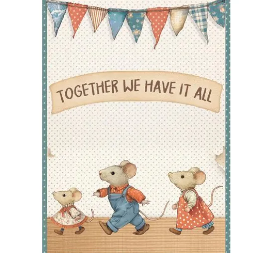 Motiv-Strohseiden Sortiment "Family", 8er-Set