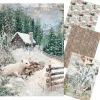 Motiv-Strohseiden Sortiment "Forest Tales", 4er-Set