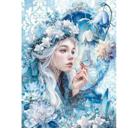 Motiv-Strohseiden Sortiment "Frozen Land", 8er-Set