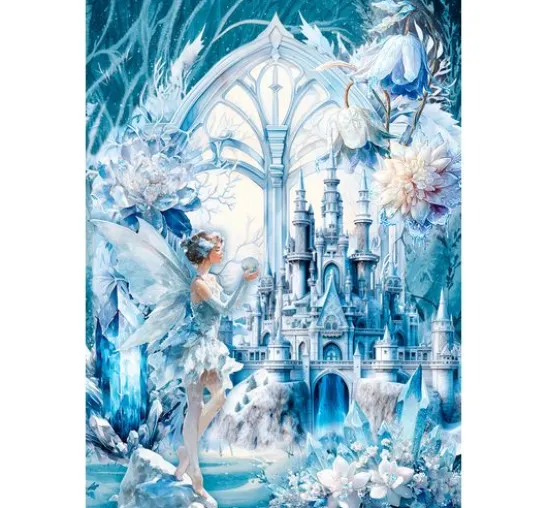 Motiv-Strohseiden Sortiment "Frozen Land", 8er-Set
