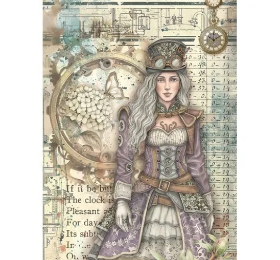 Motiv-Strohseiden Sortiment "Gardens of Time", 8er-Set
