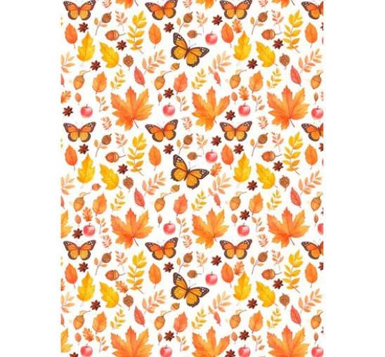 Motiv-Strohseiden Sortiment "Hallo Herbst", 8er-Set