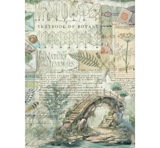 Motiv-Strohseiden Sortiment "Herbarium Silvae", 6er-Set