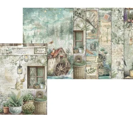 Motiv-Strohseiden Sortiment "Herbarium Silvae", 6er-Set