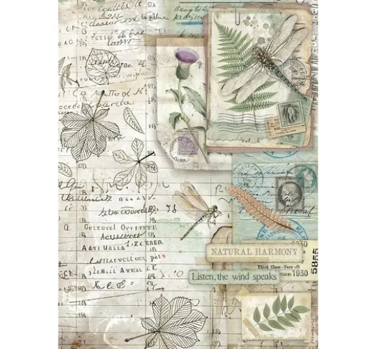 Motiv-Strohseiden Sortiment "Herbarium Silvae", 6er-Set