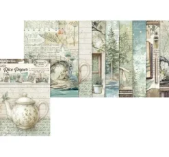 Motiv-Strohseiden Sortiment "Herbarium Silvae", 8er Set