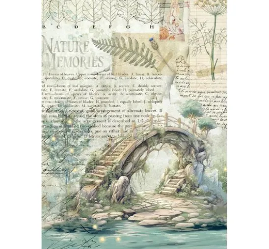 Motiv-Strohseiden Sortiment "Herbarium Silvae", 8er Set