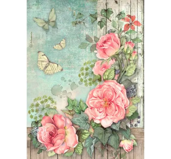 Motiv-Strohseiden Sortiment "House of Roses", 6er-Set