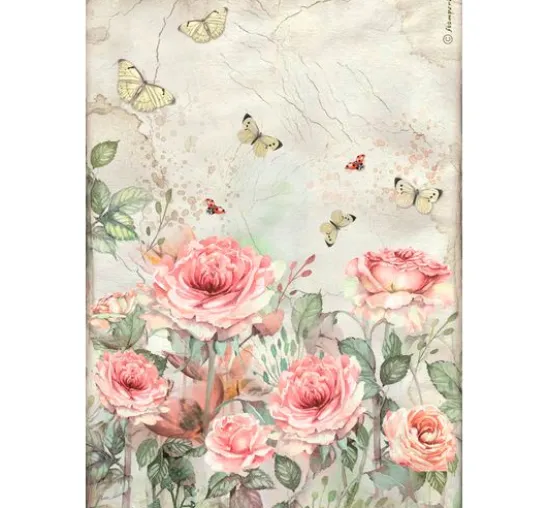 Motiv-Strohseiden Sortiment "House of Roses", 6er-Set