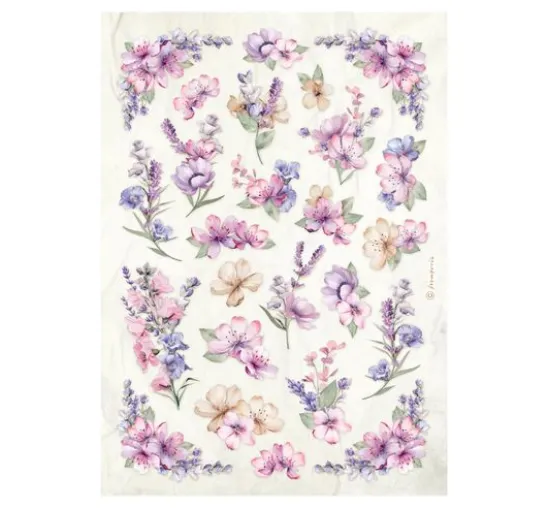 Motiv-Strohseiden Sortiment "Lavender"