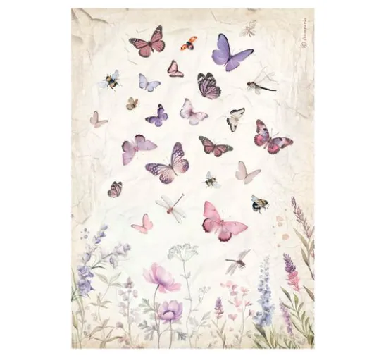 Motiv-Strohseiden Sortiment "Lavender"