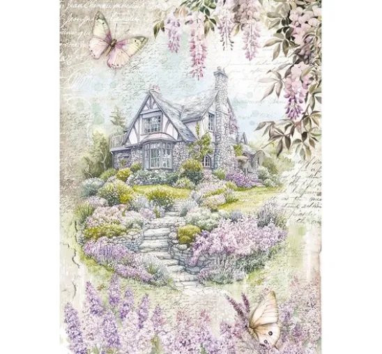 Motiv-Strohseiden Sortiment "Secret Garden", 8er-Set