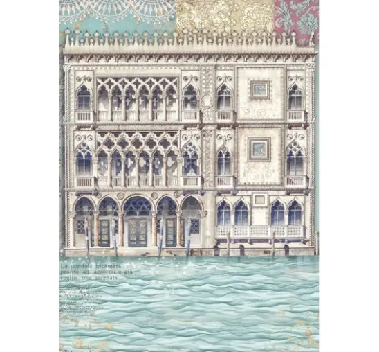 Motiv-Strohseiden Sortiment "Venice City of Art", 6er-Set