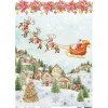 Motiv-Strohseide "Santas Schlittenfahrt"