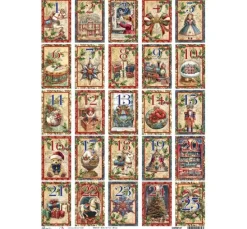 Motiv-Strohseide "Toy Shop - Adventskalender", DIN A3
