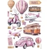 Motiv-Strohseide "Travel"