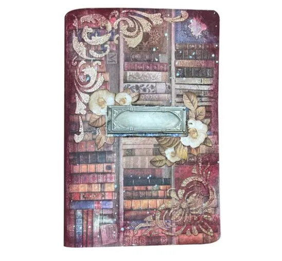 Motiv-Strohseide "Vintage Library Flowers"