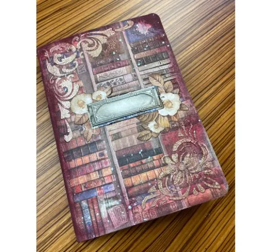 Motiv-Strohseide "Vintage Library Flowers"