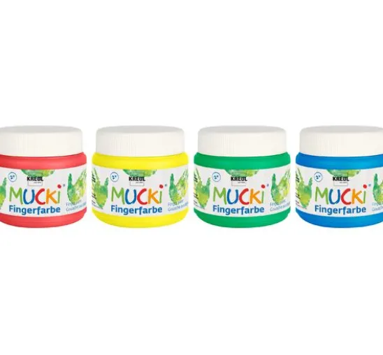MUCKI Fingerfarbe, 4er-Set, à 150 ml