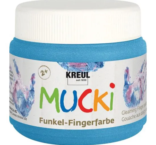 MUCKI Funkel-Fingerfarbe, 6er-Set