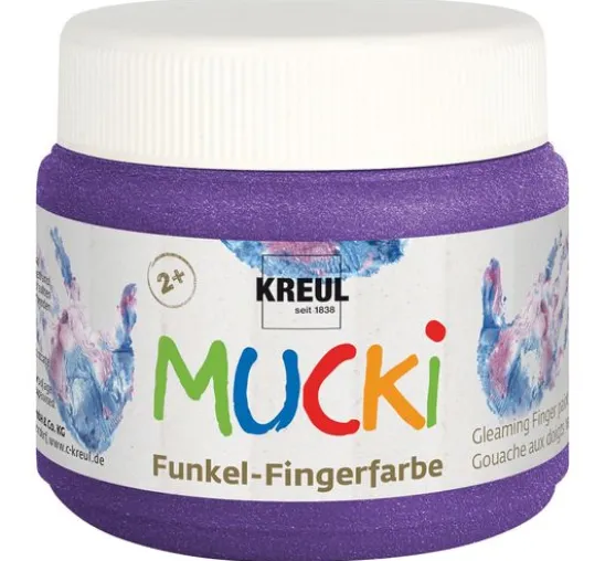 MUCKI Funkel-Fingerfarbe, 6er-Set