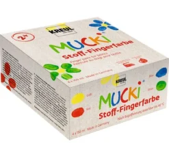 MUCKI Stoff-Fingerfarbe, 4er-Set