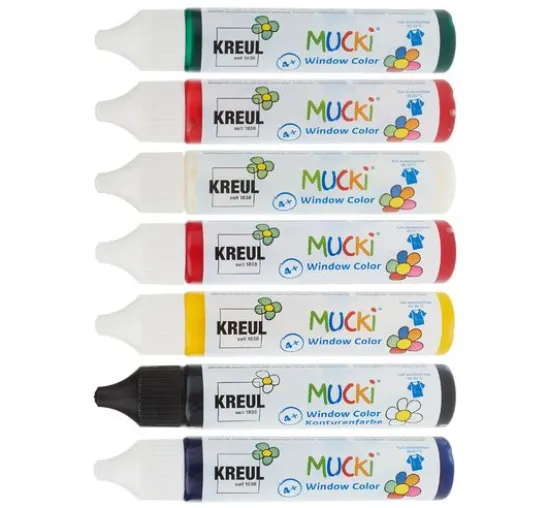MUCKI Window Color Set Kleine Tierwelt, 7er Set