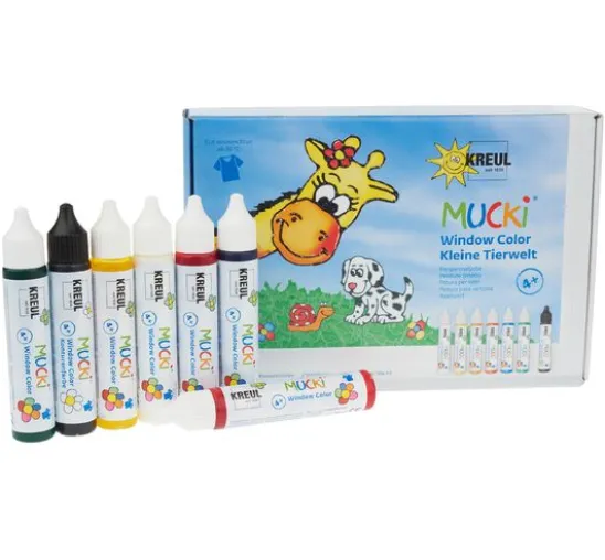 MUCKI Window Color Set Kleine Tierwelt, 7er Set