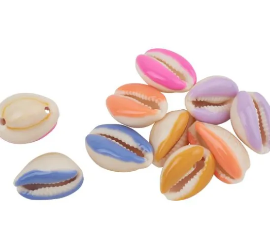 Muschelperlen mit 2 Bohrungen