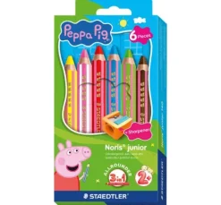 Noris junior Kinderbuntstifte "Peppa Pig", + 1 Anspitzer