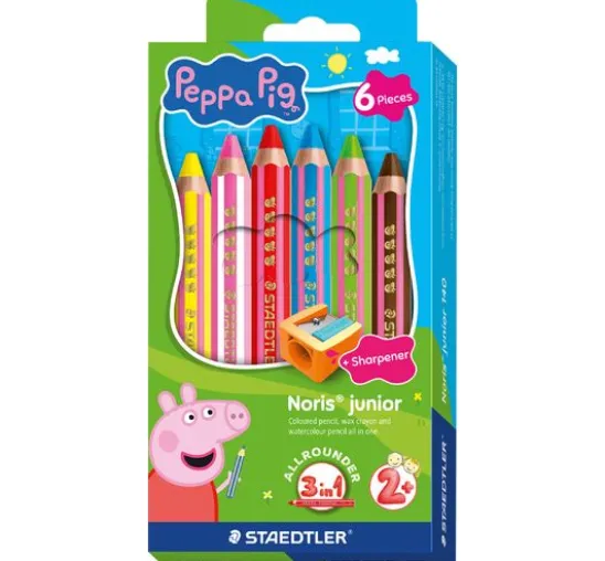 Noris junior Kinderbuntstifte "Peppa Pig", + 1 Anspitzer