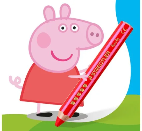 Noris junior Kinderbuntstifte "Peppa Pig", + 1 Anspitzer